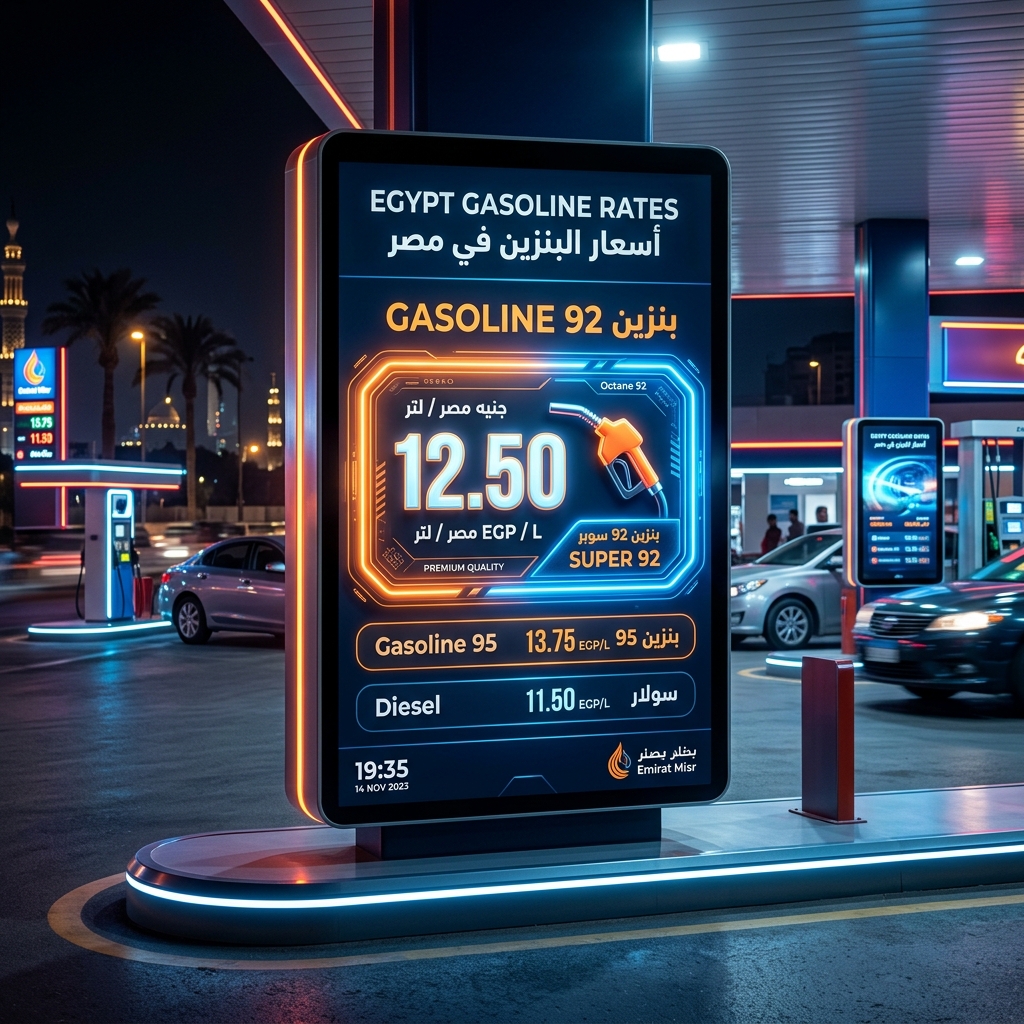 Gasoline 92 Price Today in Egypt | سعر بنزين 92 اليوم في مصر